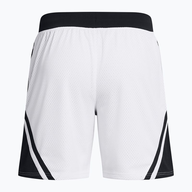 Herren Basketball-Shorts Under Armour Curry Mesh Short 4 weiß/schwarz/weiß 2