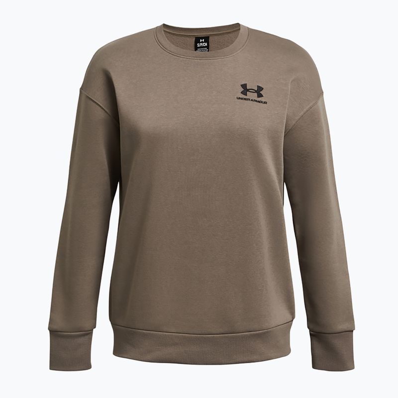 Under Armour Damen Essential Fleece Crew taupe dusk/schwarz Sweatshirt