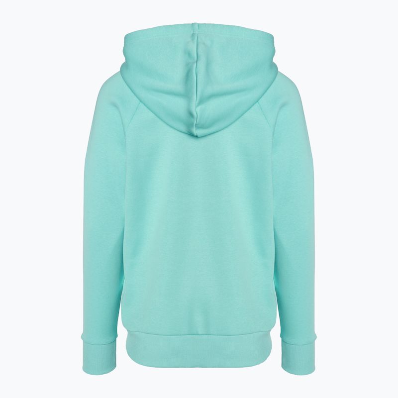 Under Armour Damen Rival Fleece Big Logo Hoody radial türkis/weiß Sweatshirt 5