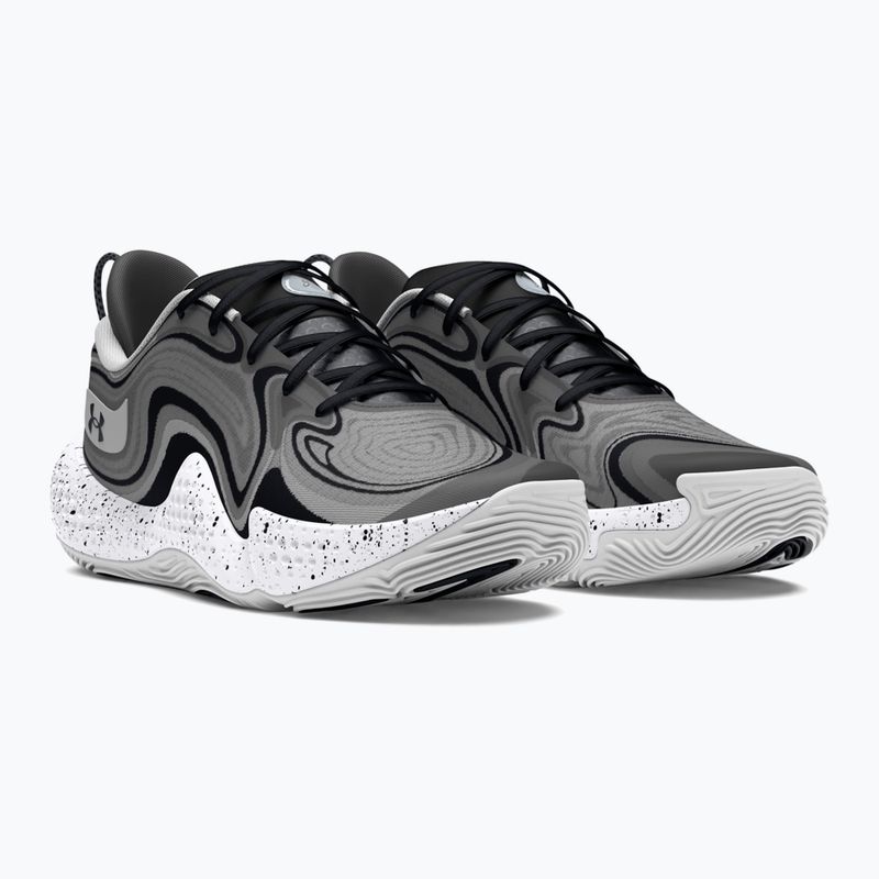 Under Armour Spawn 6 mod grau/schwarz/schwarz Basketball-Schuhe 8