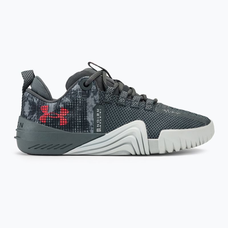 Under Armour Damen Trainingsschuhe TriBase Reign 6 pitch grau/grau void/rush rot 2