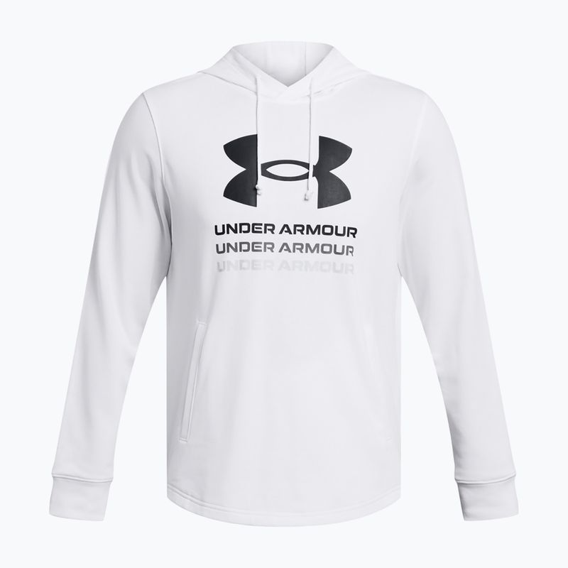 Herren Under Armour Rival Terry Graphic Hood weiß/schwarz 3