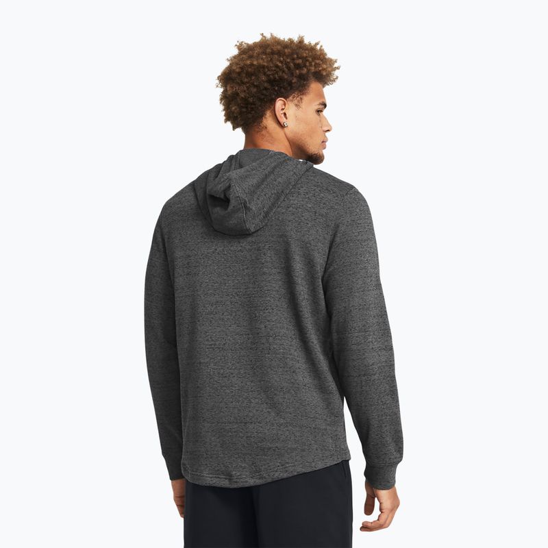 Herren Under Armour Rival Terry Graphic Hood castlerock/schwarz Sweatshirt 2