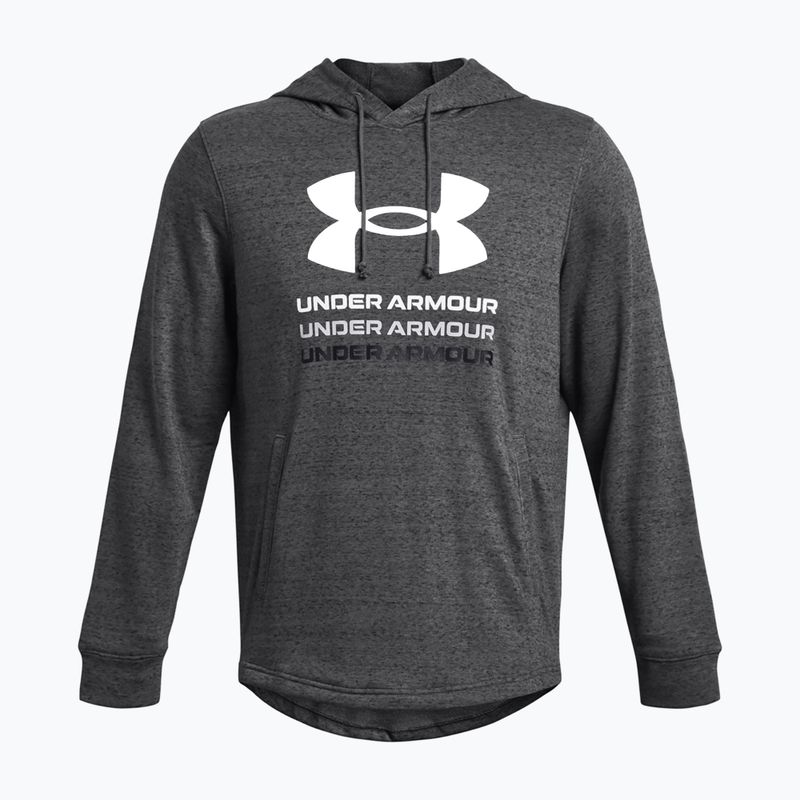 Herren Under Armour Rival Terry Graphic Hood castlerock/schwarz Sweatshirt 3