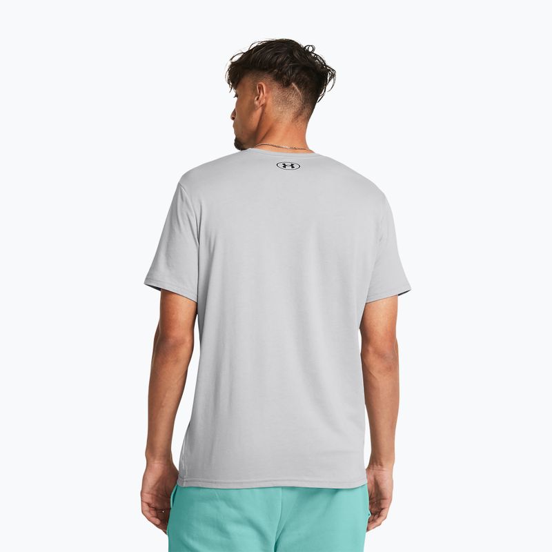 Unter Armour Herren Colorblock Wortmarke mod grau/schwarz T-Shirt 2