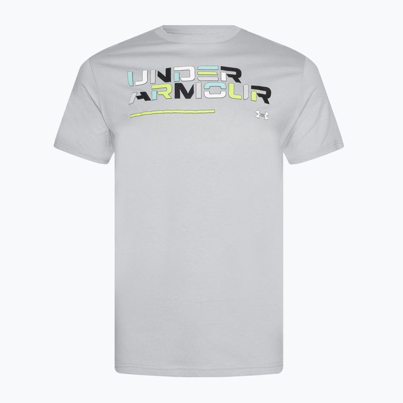 Unter Armour Herren Colorblock Wortmarke mod grau/schwarz T-Shirt