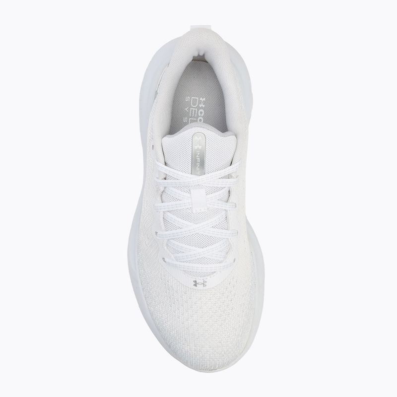 Under Armour Infinite Weiß/Weiß/Metallic Silber Damen Laufschuhe 5
