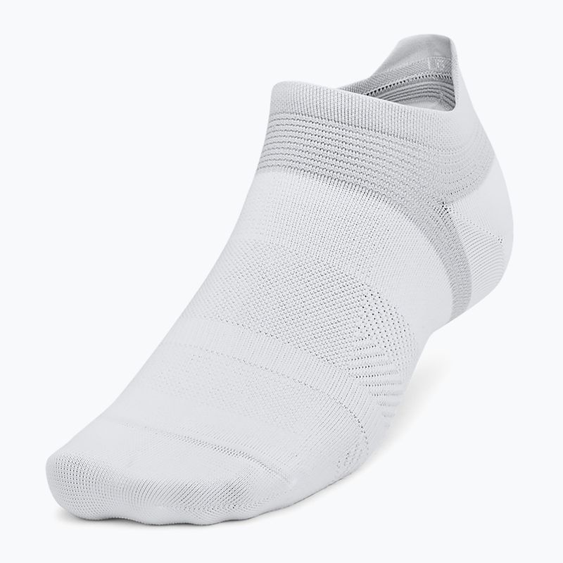 Men's Under Armour Dry Run Lite No Show Laufsocken 3 Paar weiß/weiß/reflektierend 2