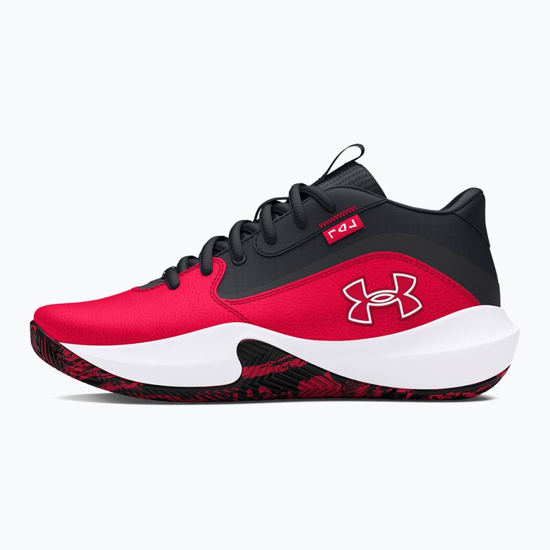 Under Armour GS Lockdown 7 rot/schwarz/weiß Kinder Basketballschuhe 9