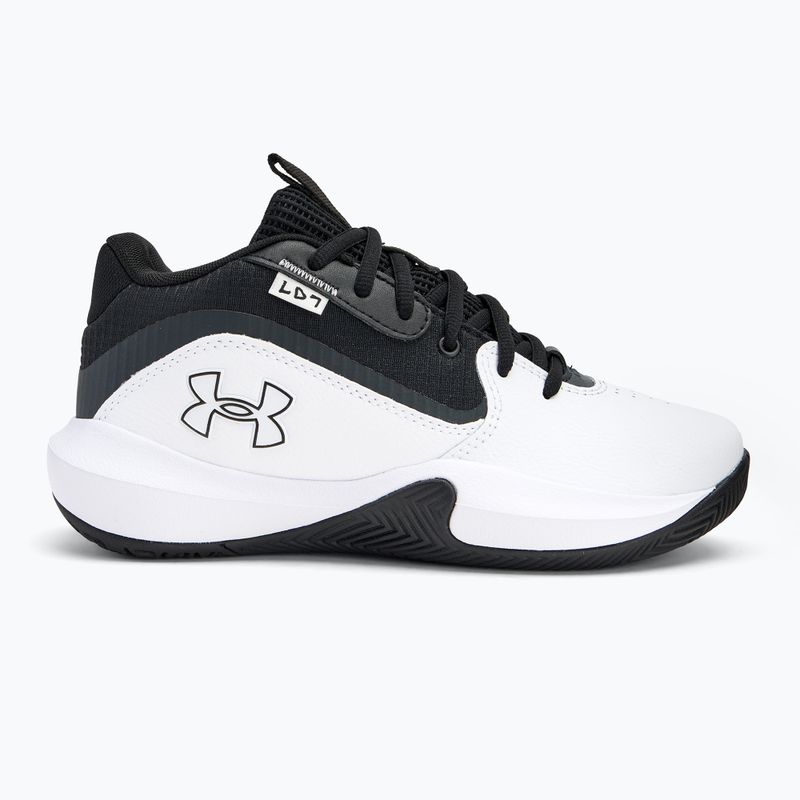 Under Armour GS Lockdown 7 Kinder Basketballschuhe weiß/schwarz/schwarz 2