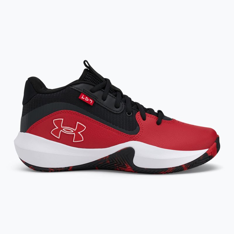 Under Armour Lockdown 7 rot/schwarz/weiß Basketball-Schuhe 2