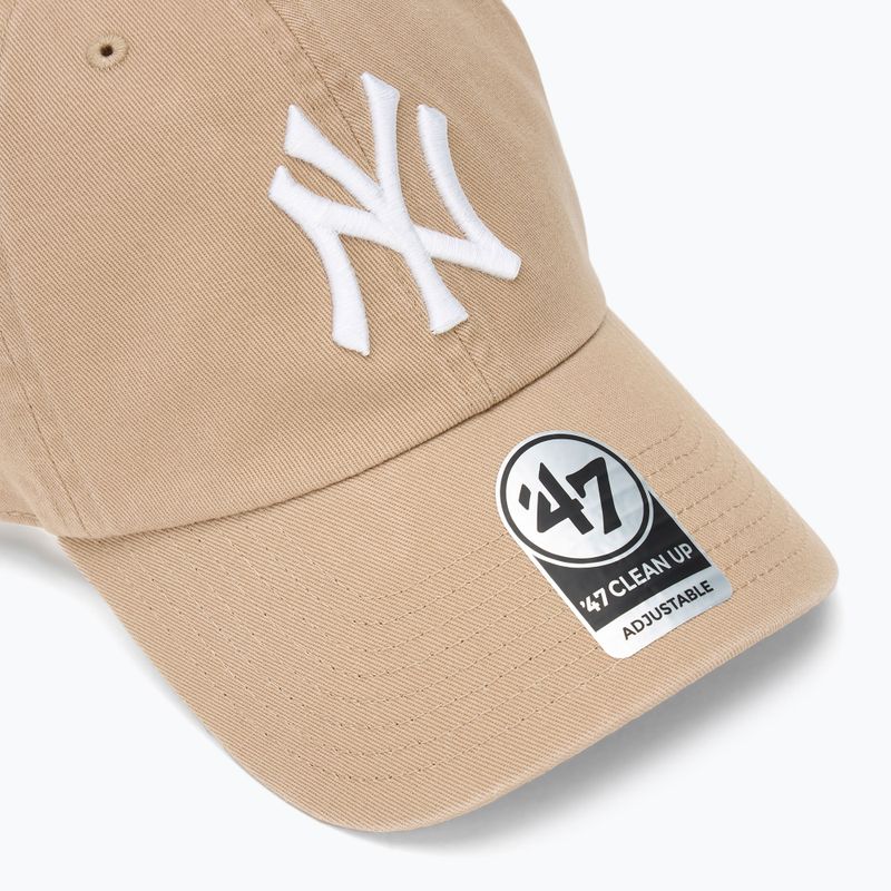 47 Marke MLB New York Yankees CLEAN UP W/No Loop Label khaki Baseballmütze 3