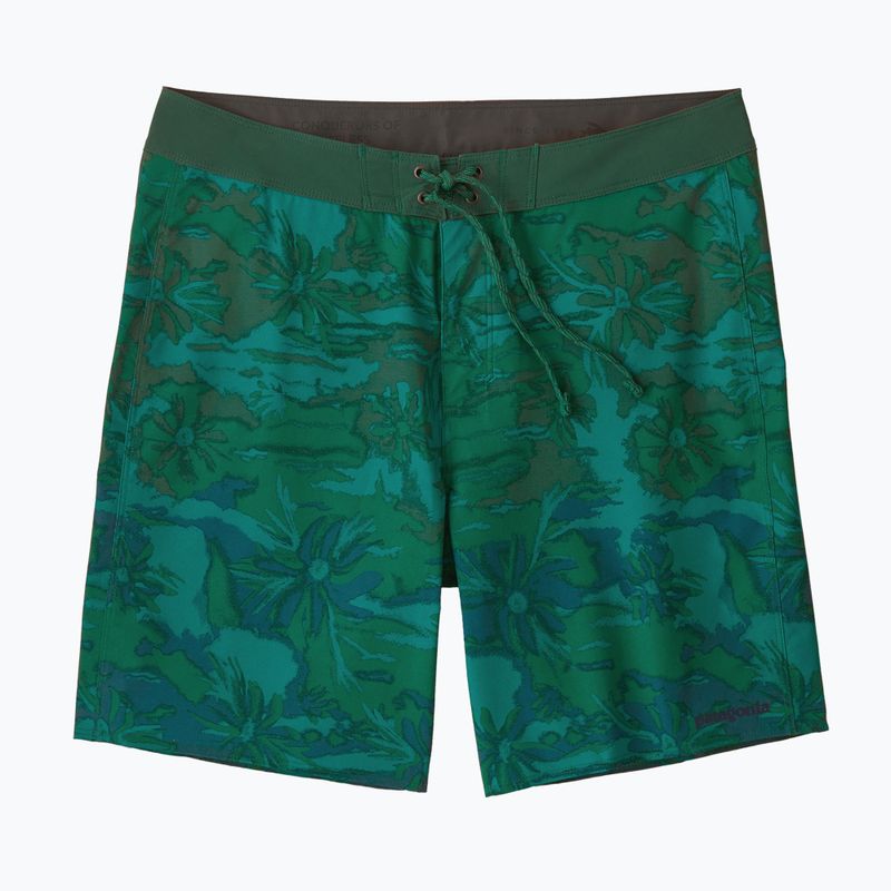 Badeshorts Herren Patagonia Hydropeak Boardshorts cliffs and coves/conifer green 3