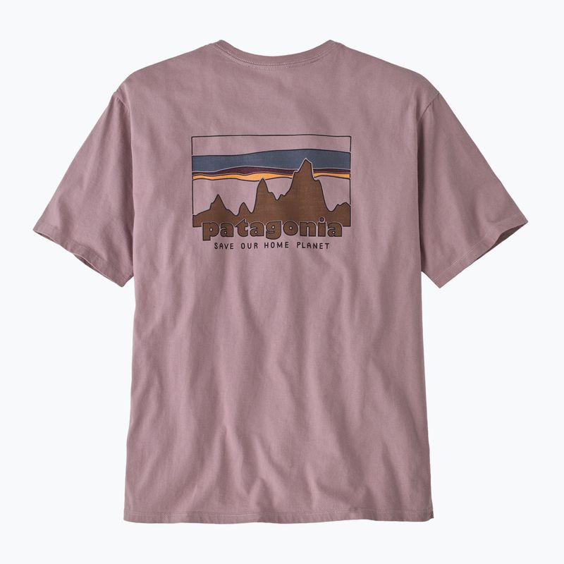 Patagonia '73 Skyline Organic stürmisches lila Herren-T-Shirt 5