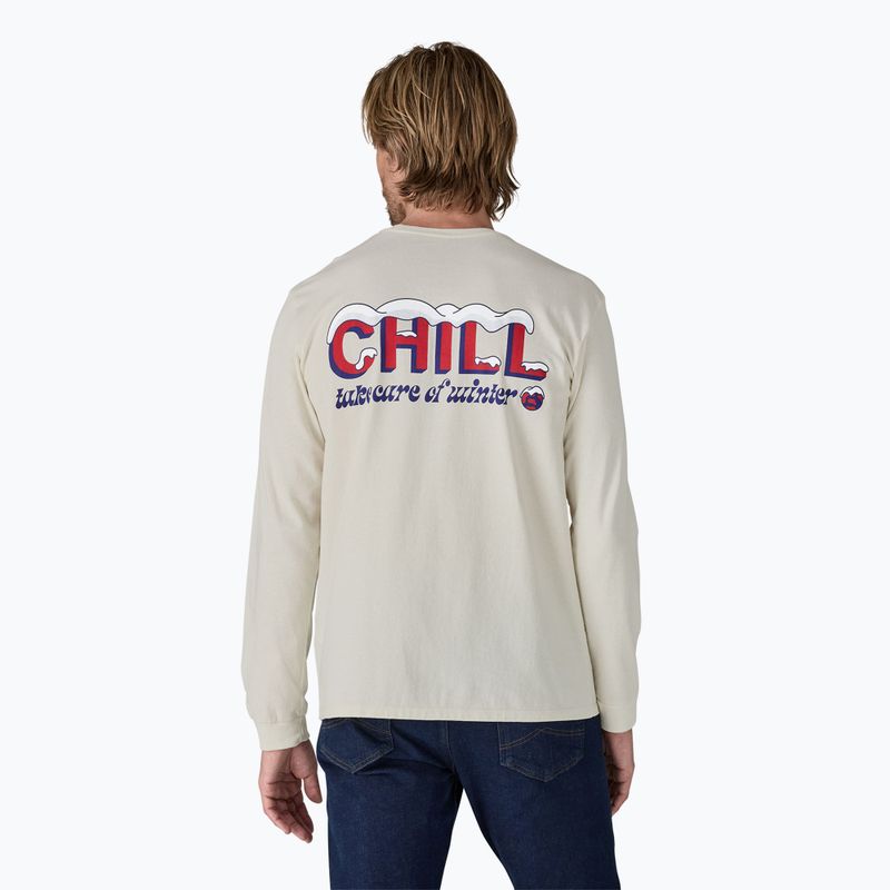 Herren Patagonia Chill Responsibili brich weiß Longsleeve 2