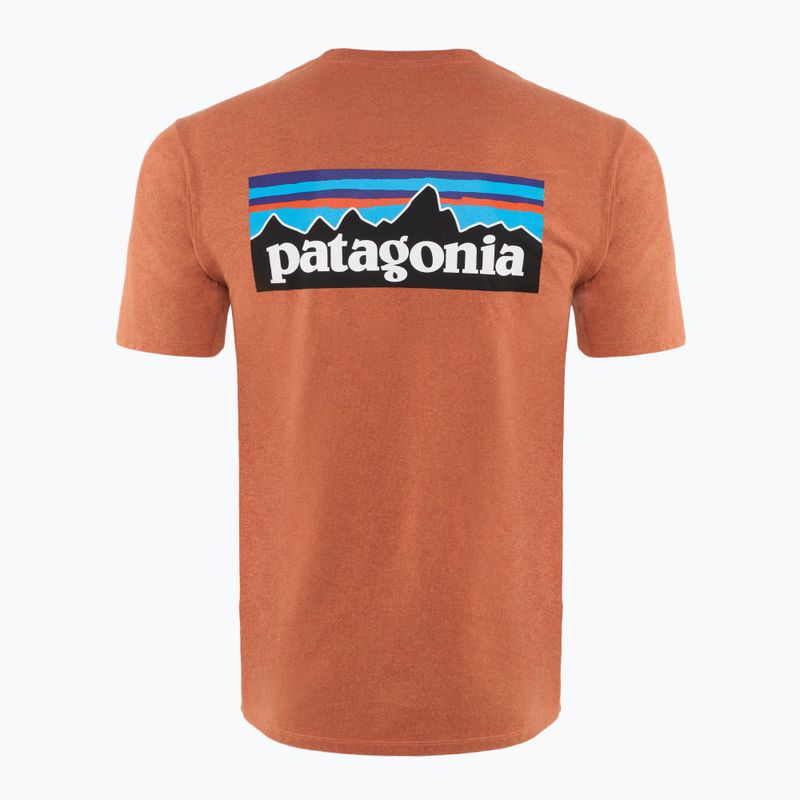 Herren Patagonia P-6 Logo Responsibili-Tee Trekkinghemd redtall rost 2