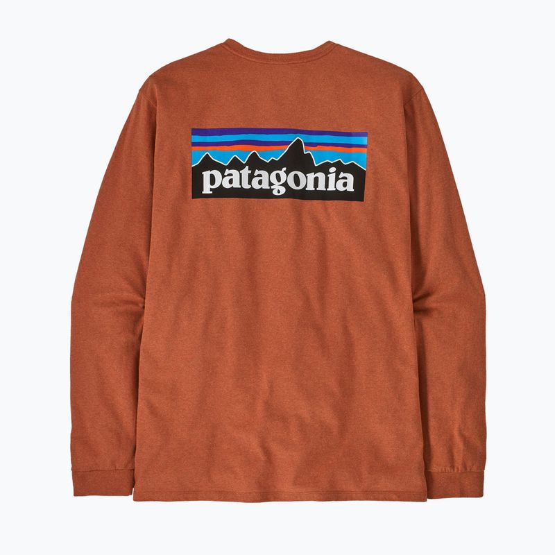 Herren Patagonia P-6 Logo Responsibili Rotschwanz Rost Longsleeve