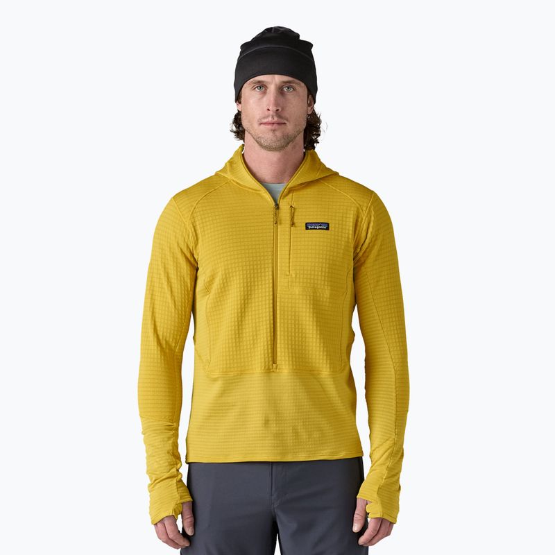 Patagonia R1 Hybrid Pullover Hoody Herren Softshelljacke Bündel grün