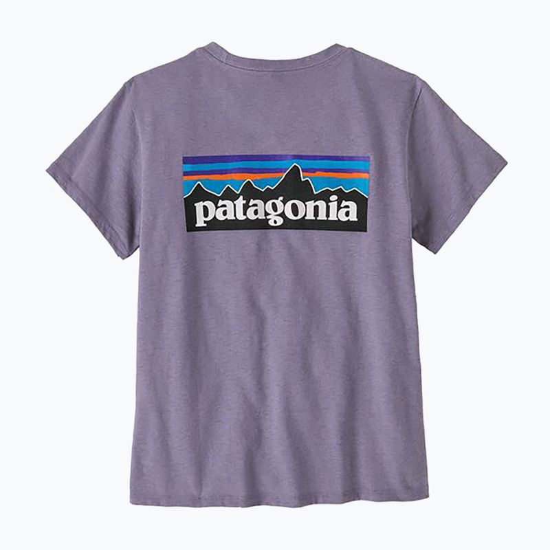 Damen Patagonia P-6 Logo Responsibili-Tee Beton lila T-shirt 2