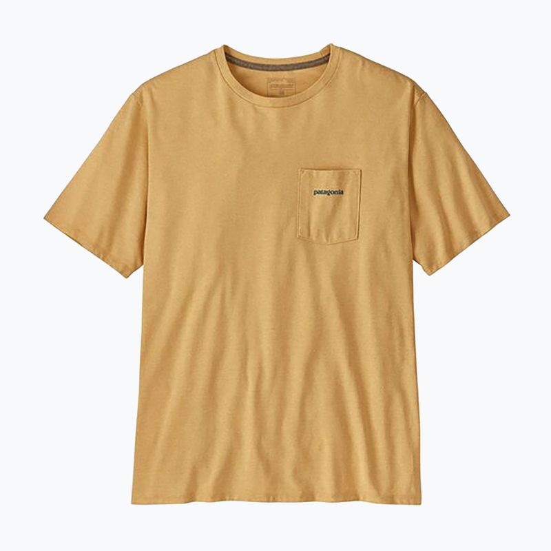 Herren Patagonia Boardshort Logo Tasche Responsibili bienenwachsfarbenes T-shirt