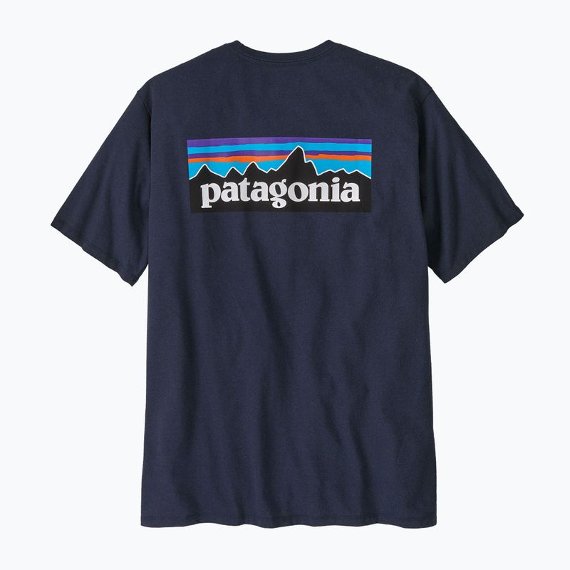Herren Patagonia P-6 Logo Responsibili-Tee neues navy T-shirt 4