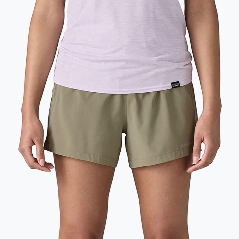 Patagonia Damen Shorts Terrebonne Fluss Felsen grün