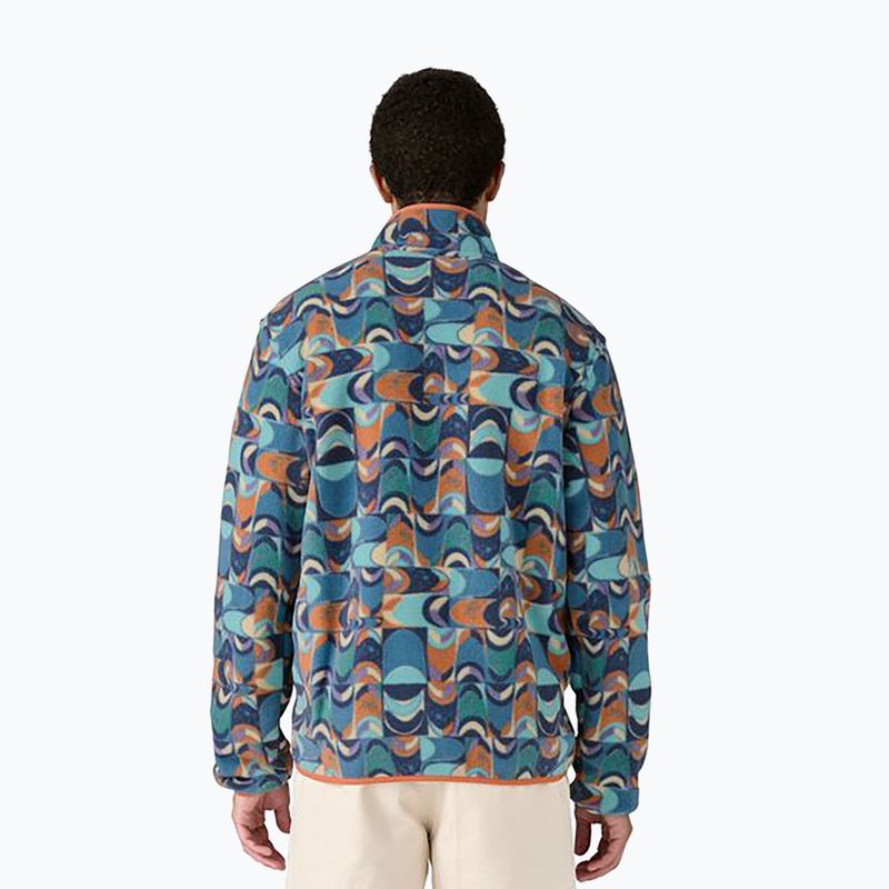 Herren Patagonia LW Synch Snap-T P/O Schwalbenschwanz geo/still blau Trekking Sweatshirt 2