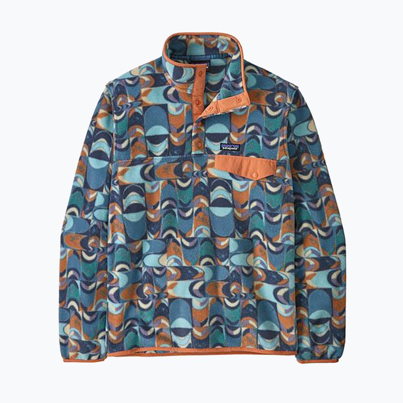 Herren Patagonia LW Synch Snap-T P/O Schwalbenschwanz geo/still blau Trekking Sweatshirt 3