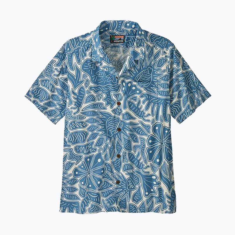 Herren Patagonia Tidal Threads Camp Hemd Bienen und lowers/still blau 4