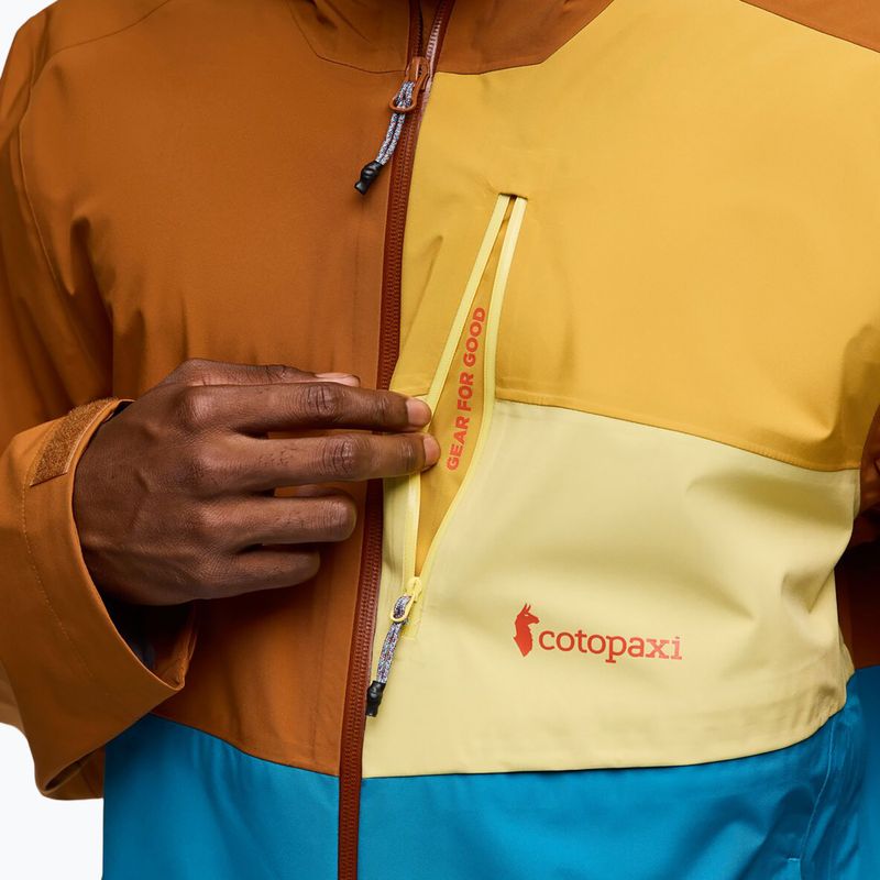 Men's Cotopaxi Impermeo 3L Hooded Shell sienna/lake Regenjacke 11