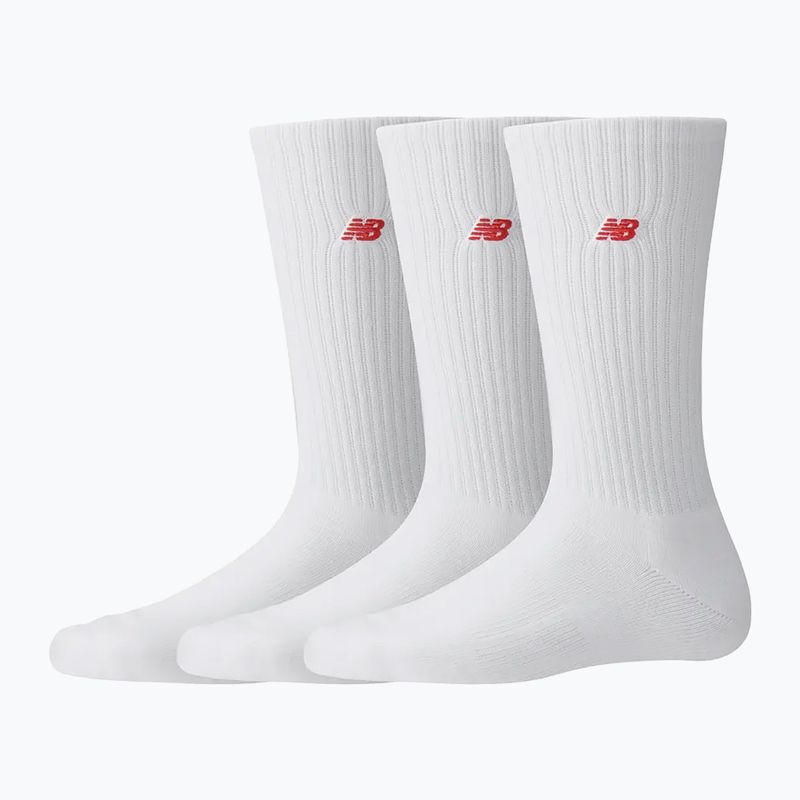 New Balance Patch Logo Crew Socken 3 Paar weiß