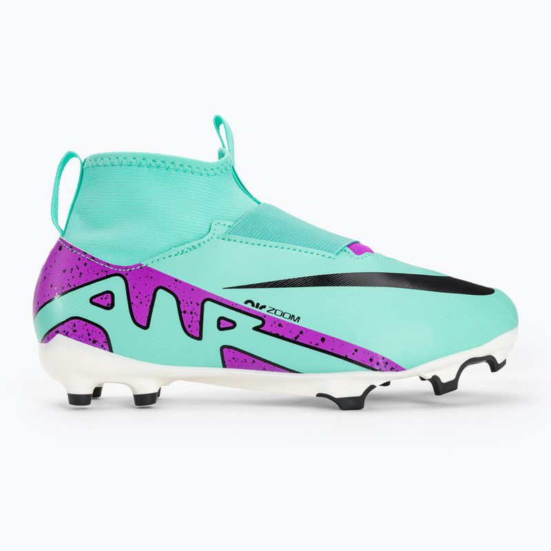 Kinder Fußballschuhe Nike Jr Zoom Mercurial Superfly 9 Academy FG/MG hyper türkis/schwarz/weiß/fuchsia Traum 2