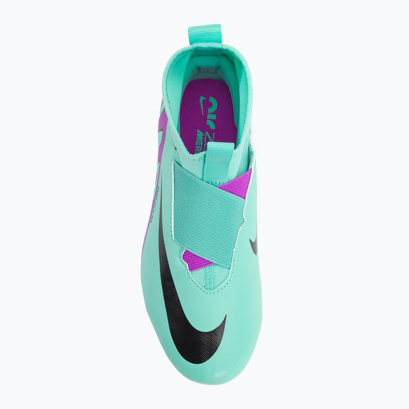 Kinder Fußballschuhe Nike Jr Zoom Mercurial Superfly 9 Academy FG/MG hyper türkis/schwarz/weiß/fuchsia Traum 6