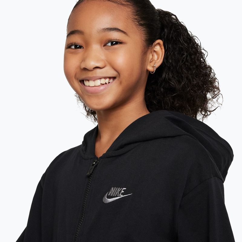 Kinder-Hoodie Nike Sportswear Full Zip Hoodie black/flat pewter 4