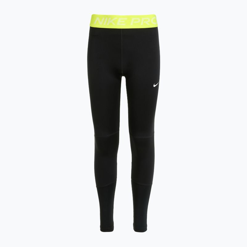 Nike Pro Dri-FIT comet schwarz/volt/weiß Kinder Leggings 6