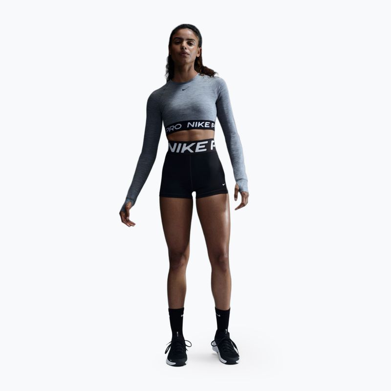 Damen-Trainings-Longsleeve-Top Nike Pro 365 Dri-Fit smoke grey/heather 2