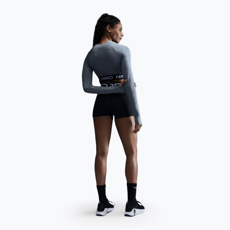 Damen-Trainings-Longsleeve-Top Nike Pro 365 Dri-Fit smoke grey/heather 3