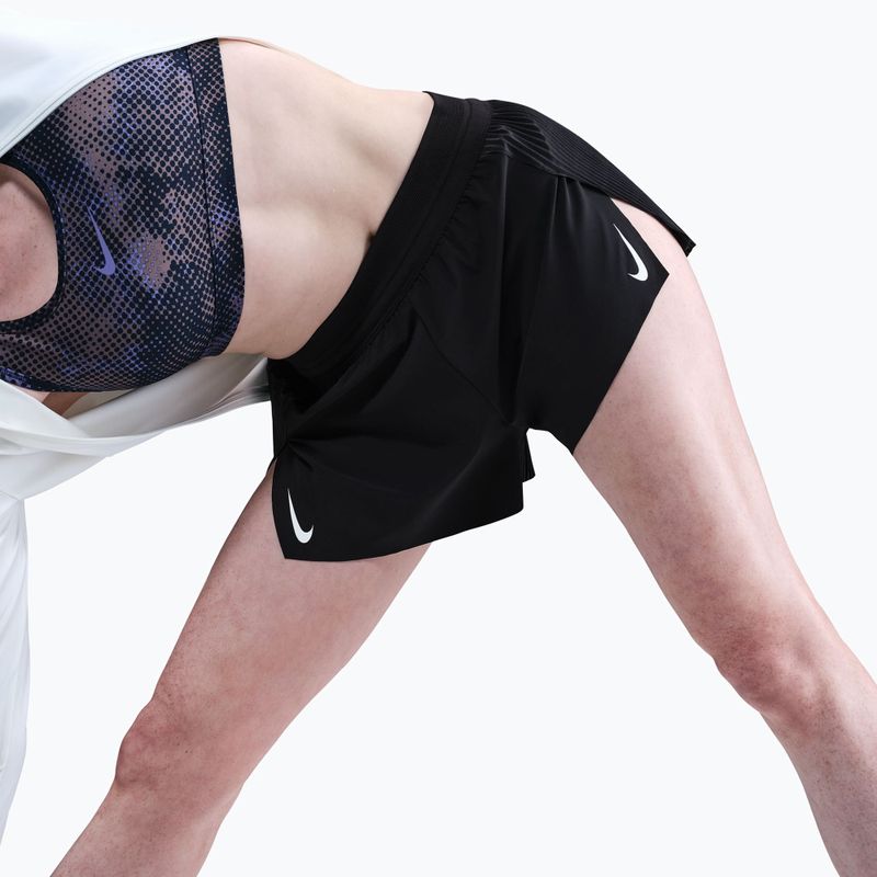 Damen-Laufshorts Nike AeroSwift Dri-Fit ADV Mid-Rise 3" black/white 5