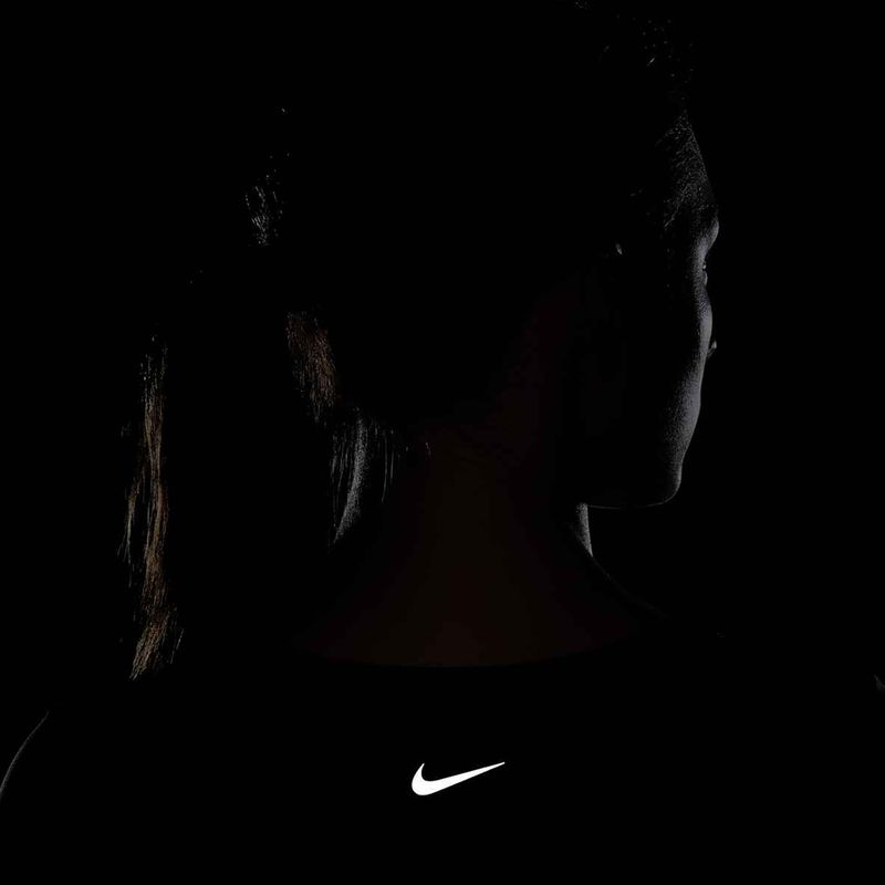 Damen Trainings-T-Shirt Nike One Fitted Dri-Fit Cropped Top schwarz 6