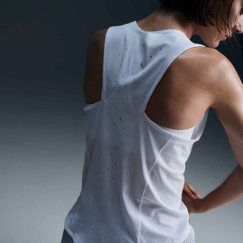 Damen Nike AeroSwift Dri-Fit ADV Singlet weiß / schwarz / schwarz Laufshirt 5