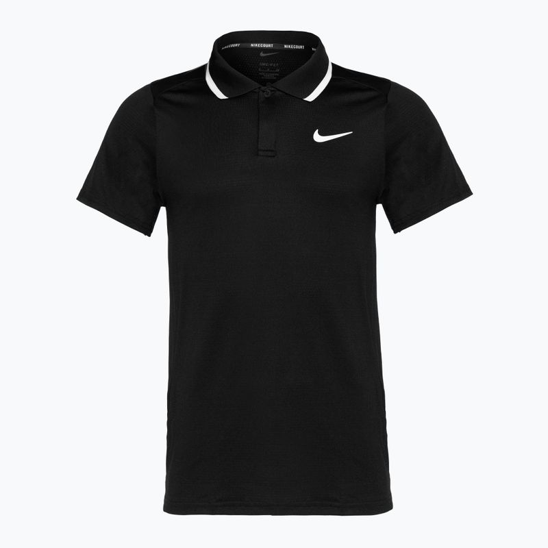 Nike Court Dri-Fit Advantage schwarz/weißes Herren-Tennis-Poloshirt