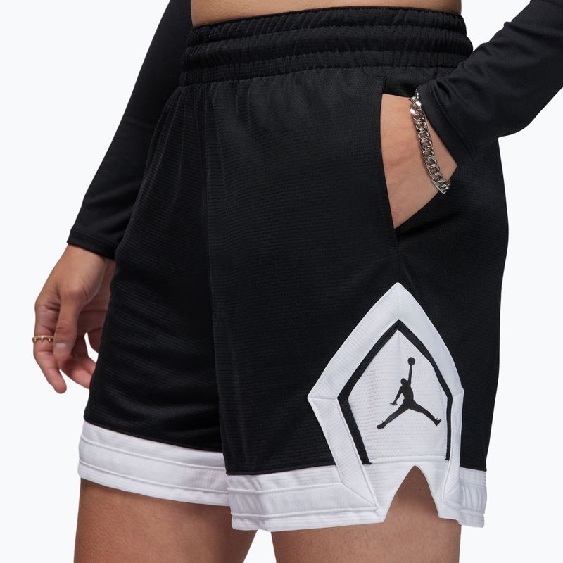 Damen-Basketballshorts Jordan Sport Diamond 4" black/white/white/black 5