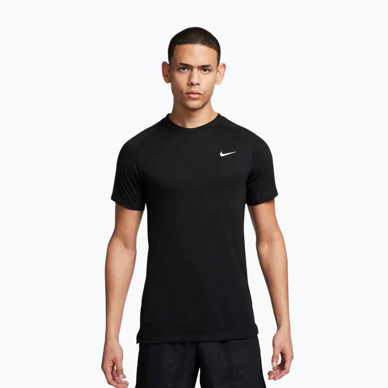 Herren Trainings-T-Shirt Nike Flex Rep Dri-Fit schwarz/weiss