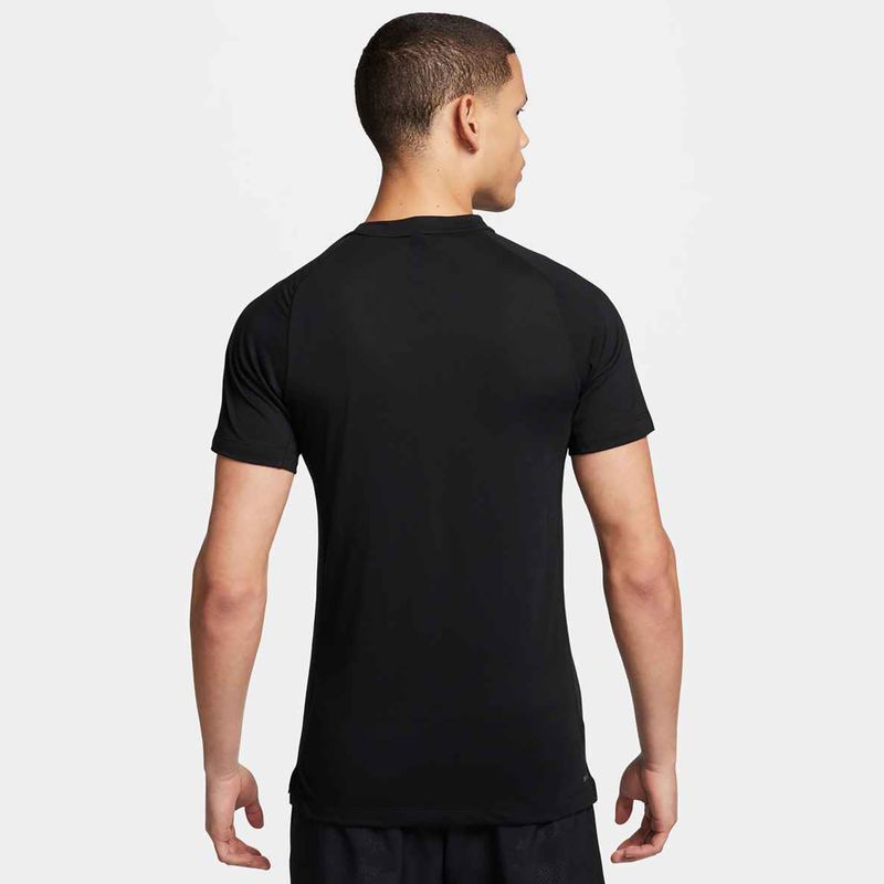 Herren Trainings-T-Shirt Nike Flex Rep Dri-Fit schwarz/weiss 3