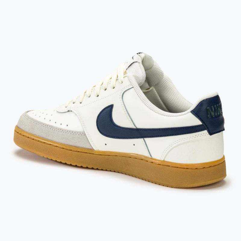 Herrenschuhe Nike Court Vision Low sail / gum hellbraun / light iron ore / midnight navy 3