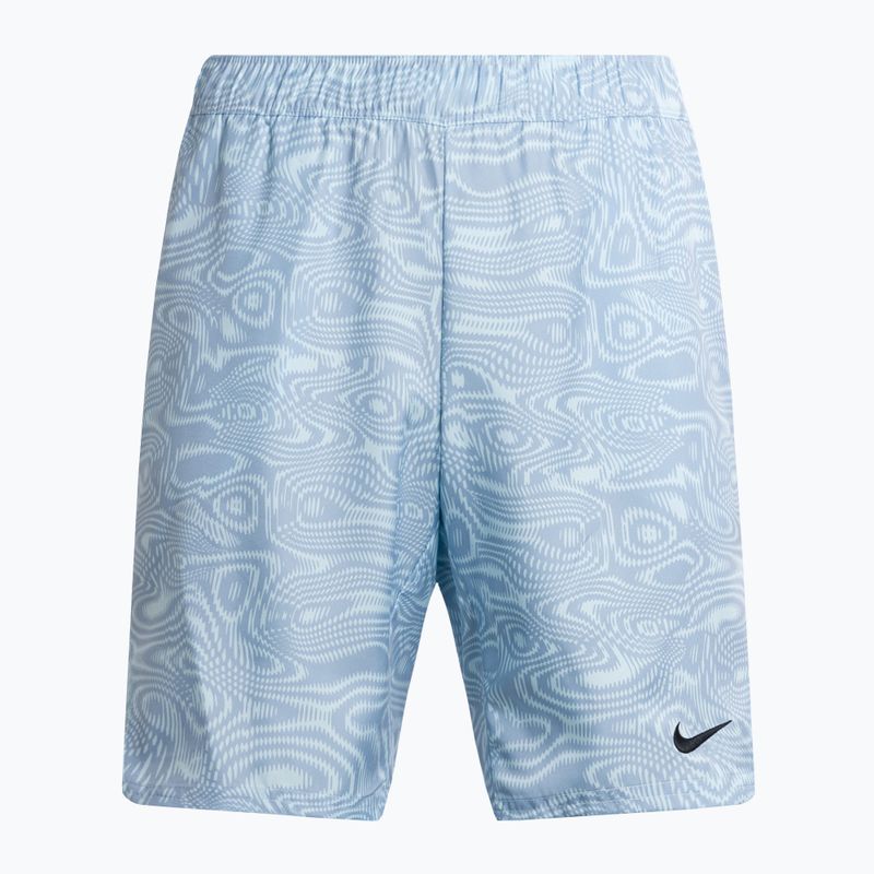 Nike Court Dri-Fit Victory 9" Herren Tennisshorts mit Gletscherblau/Schwarzem Aufdruck