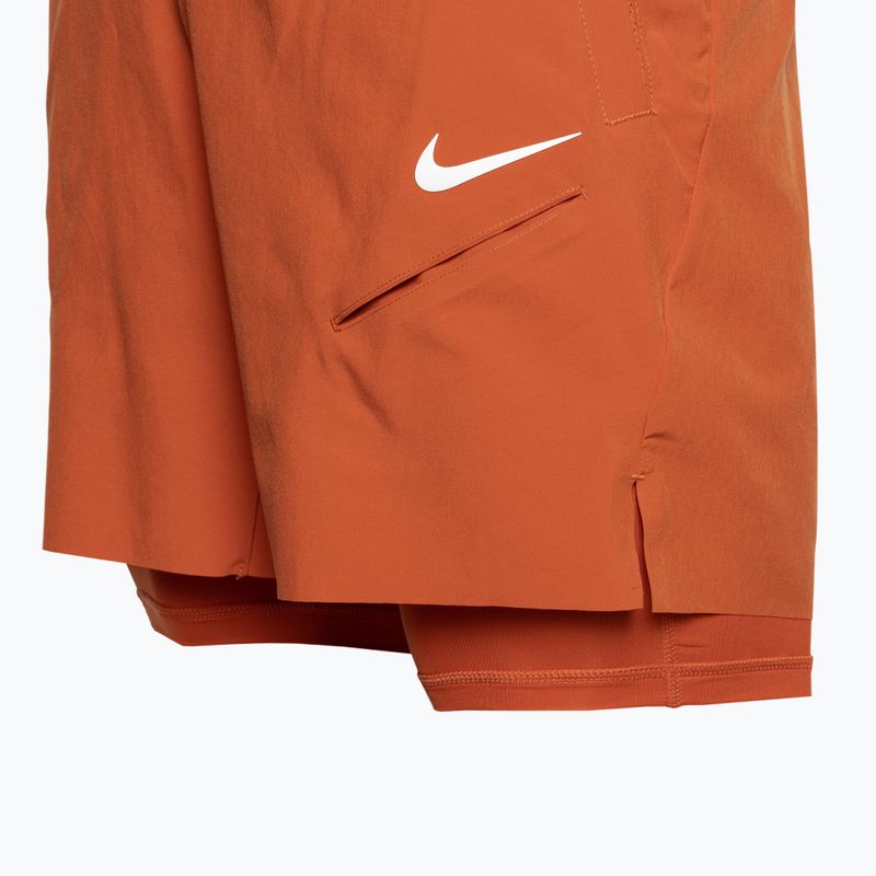 Nike Court Dri-Fit Slam Herren Tennisshorts Rostfaktor/rosa Quarz/weiß 3