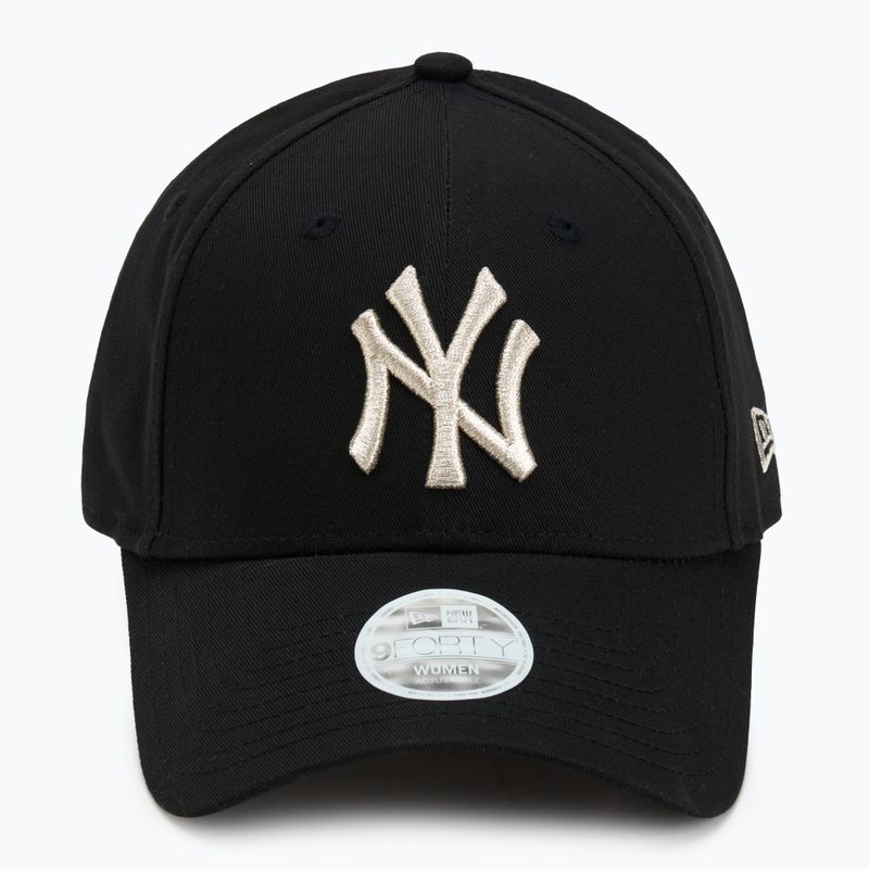 New Era Metallic Logo 9Forty New York Yankees Baseballkappe schwarz 2
