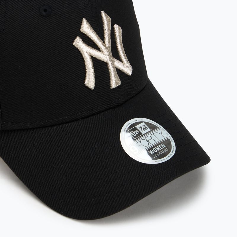 New Era Metallic Logo 9Forty New York Yankees Baseballkappe schwarz 3