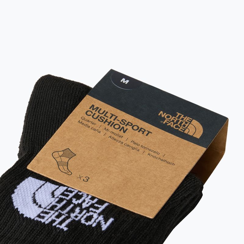 Trekking Socken The North Face Multi Sport Cush Quarter Sock 3 Paar black 3